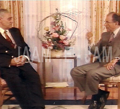 From left to right:     Manouchehr Bibiyan, Ardeshir Zahedi (The Last Ambassador of Iran to the United States, and son-in-law of the Shah)