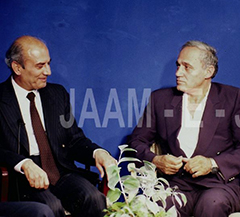 From left to right:  Admiral Ahmad Madani; Manouchehr Bibiyan; Manouchehr Omidvar (Political Commentator)